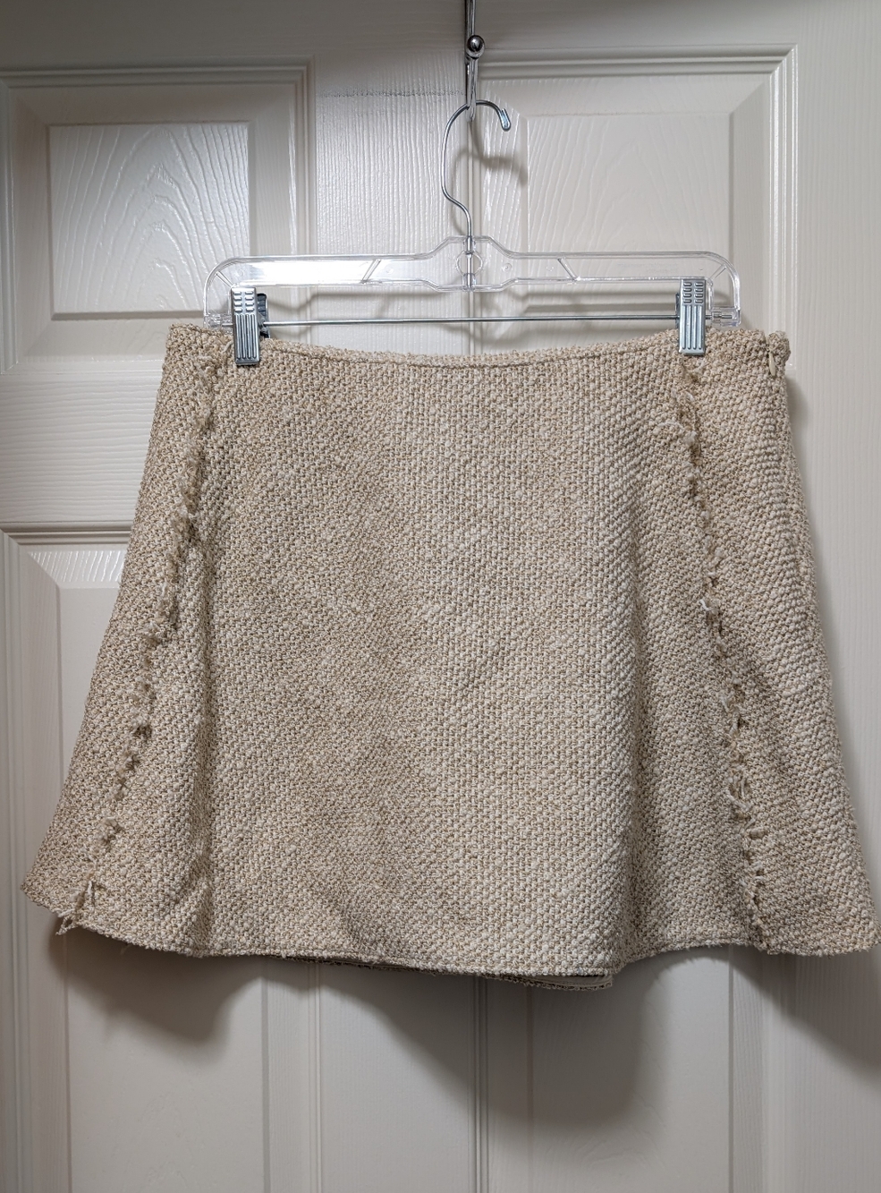 Rag & Bone Elsie Tweed Miniskirt Cream Beige White Size 8